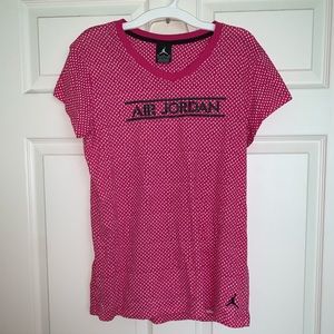 Air Jordan magenta short sleeve tee